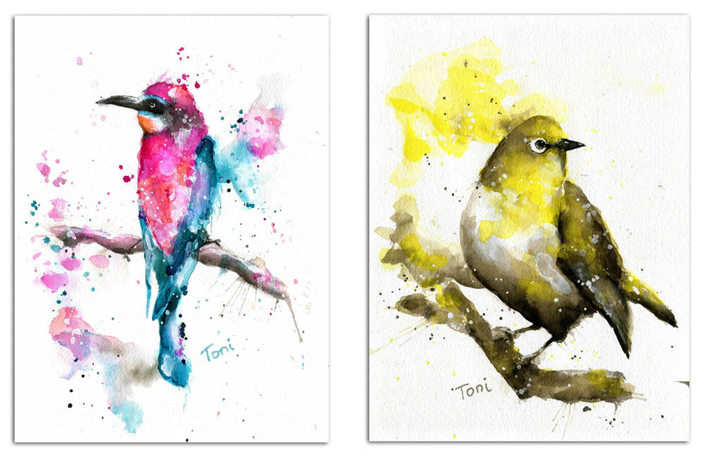 birds online bird watercolor class