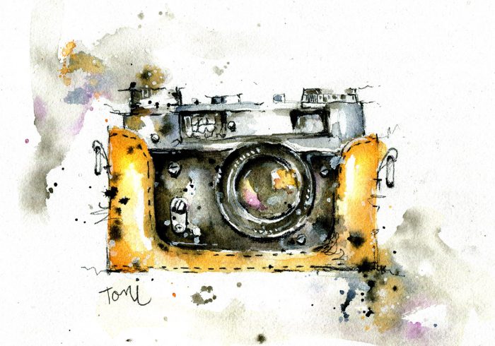 vintage camera online watercolor class
