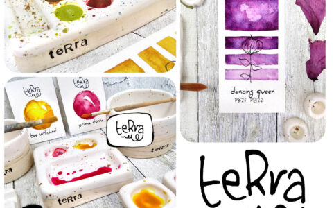 teRra handmade watercolour paints and ceramic palettes for artists